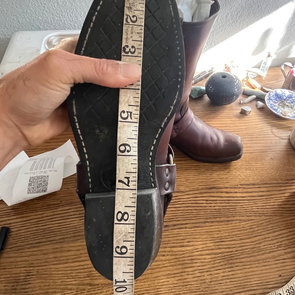 Frye 12r harness boots 6.5 6 1/2 made in usa 150 year brown boho bikercore viral - Picture 5 of 14